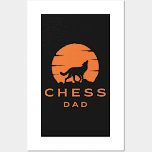 Chess Retro Sunset Posters and Art